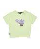 W Big Logo Slim Crop T-Shirts [Lime]