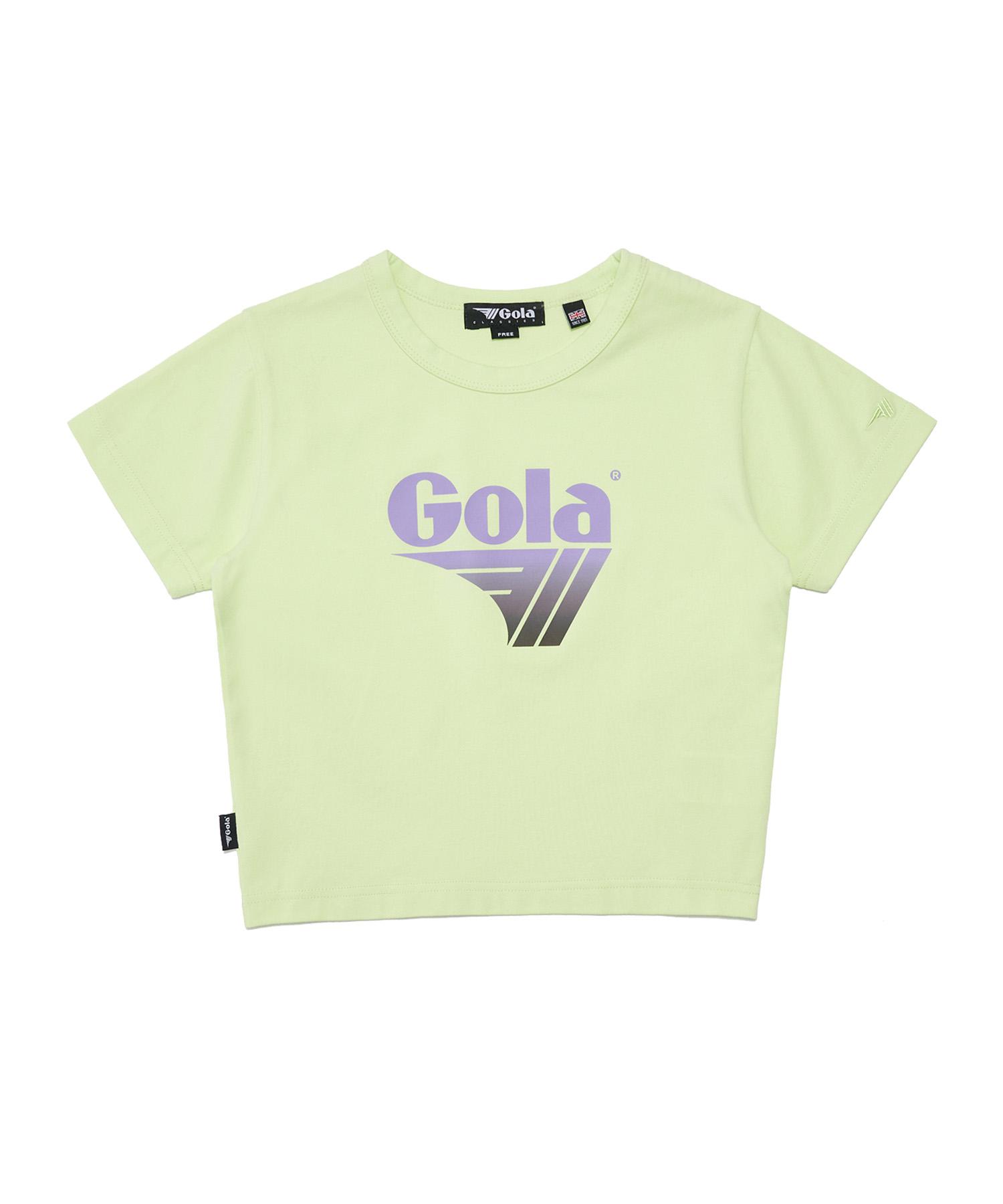 Golla W Big Logo Slim Crop T-Shirts [Lime] Lime/Free