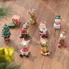 1pc Mini Santa Resin Ornaments Christmas Gifts Decoration Elk Resin Crafts