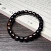 Ethnic Style Green Sandalwood Straight-cut Barrel Beads Bracelet Handmade Boutique Sandalwood Small Bracelet Men's and Women's Wenwan Single Circle