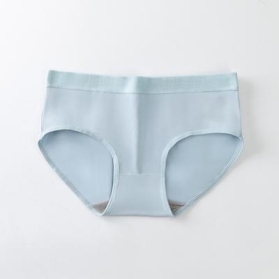 Women's Cotton Mid Waist Traceless Solid Color Minimalist Underwear Girls' Triangle Shorts Mid Waist