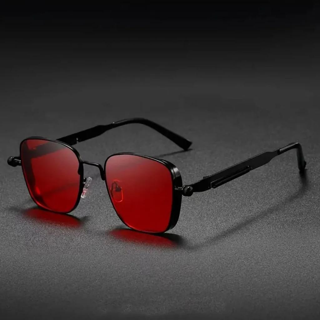 Punk Metal Frame Sunglasses Anti-UV 400 Eye Protection Eyewear Street Pos Decoration Travel Accessories Retro Sunglasses