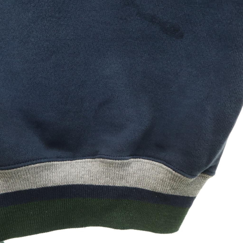 Champion Anos 90 Velho Manga Longa Moletom XL Sistema Azul Marinho Masculino Usado