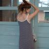 Elssibeui Stripe Sleeveless Knit Dress_Navy