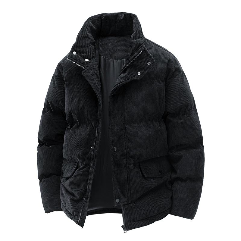 2025 Winter Trendy Hong Kong Style Stand Collar Puffer Jacket for Young Men