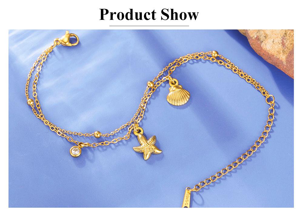 Cazador Starfish Seashell Charms Women's Bracelet Stainless Steel Summer Beach Jewelry Hand Bracelet Gift Trend 2026 Wholesale