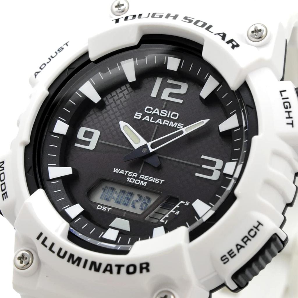 CASIO Tough Solar Analog-Digital Quartz Watch AQ-S810 Series Men's Overseas Model (Gloss White AQ-S810WC-7AV)