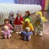 Doll Houses People 8 Family Figures Wooden Dolls Realistic Design Poseable Puppets for Imaginative Play Educational