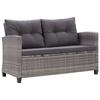 VidaXL 2-seater Garden Sofa and Cushions Grey 124cm Wicker