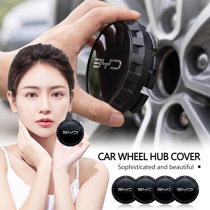 AAZC1 Car Wheel Center Hub Cap Covers Auto Rim Cover Emblem Badge For BYD F3 I3 F0 F6 S6 S8 E5 E6 G3 G6 L3 S7 M6 Tang Song Qing