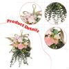 Artificial Chrysanthemum Eucalyptus Flower Wreath Hanging Decoration Teardrop for