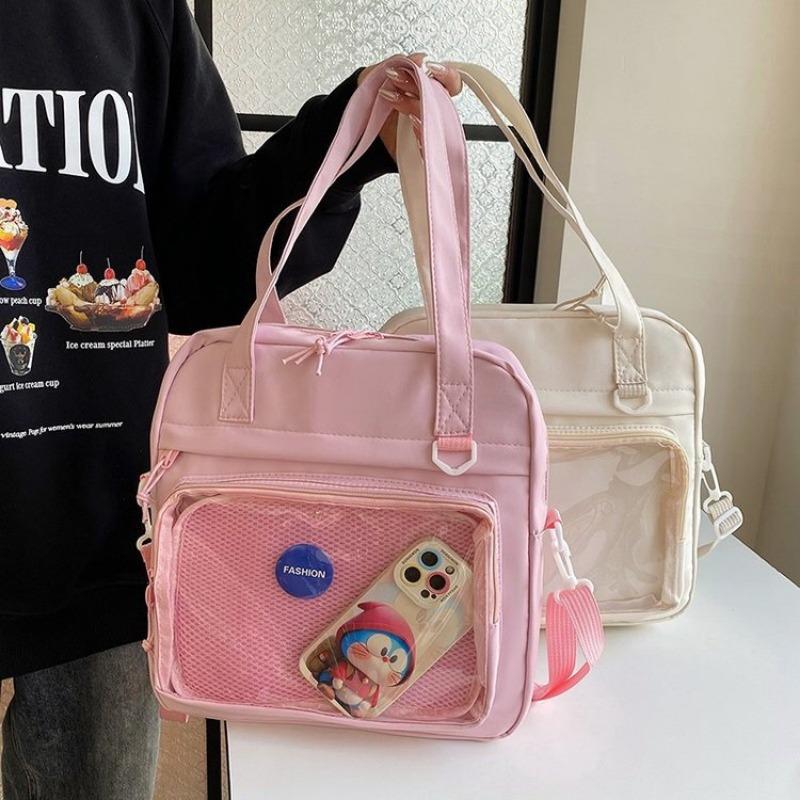 New Fashionable and Cute Bag Single Shoulder Transparent Messenger Bag Large Capacity Casual Women's Bag Student Women's Handbag