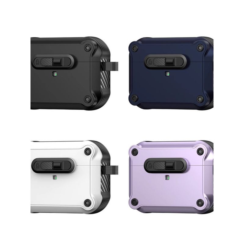 

3 Pro2 1/2 Earphone Case Eagle Horizontal Bar Version Horizontal Lock Manual Switch Wireless Bluetooth Earbuds Case Earphone Case Protective Case Apple AirPods (Eagle horizontal version ~ black)