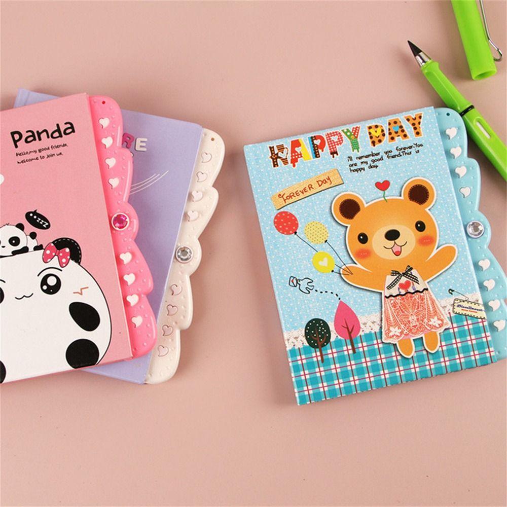 Gifts Cartoon with Lock Kawaii Small Password Notebook Notepad Small Notebook Password Diary
