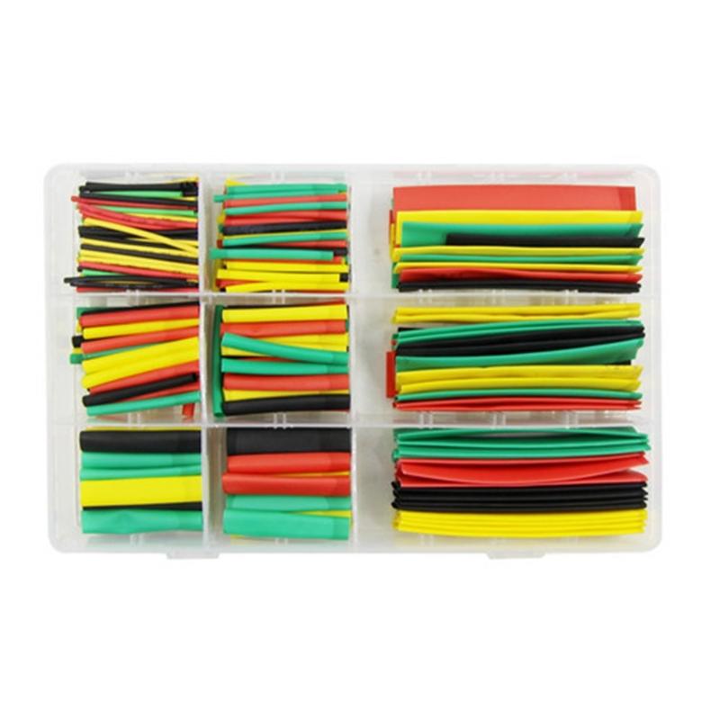 Wire Protector Sleeve Kit Heat Shrink Tubing In Multiple Size for Enhances Electrical Safety With Case