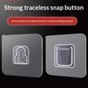 1Pcs Transparent Self Adhesive Wall Hooks Multipurpose Key Towel Holder For Kitchen Bathroom