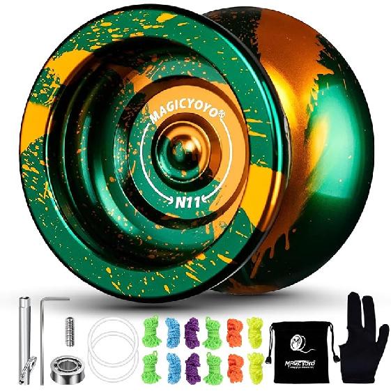 MAGICYOYO Dual Purpose Yoyo N11 - Responsive Yoyo for Kids 8-12 or Above & Unresponsive Yoyo for Advanced with Yoyo Glove + Bag + Unresponsive