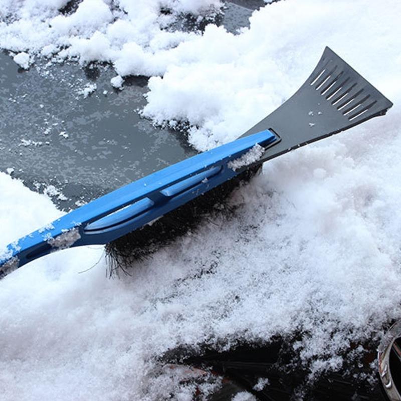 ABS Plastic Snow Scraper And Broom With Cold Resistant PVC Brush Ice Remover For Vehicle Windshield Anti Freeze Design