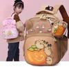 School Bag New Kapibalala Cloth Bag Boys and Girls Cute Cartoon School Bag Boys and Girls