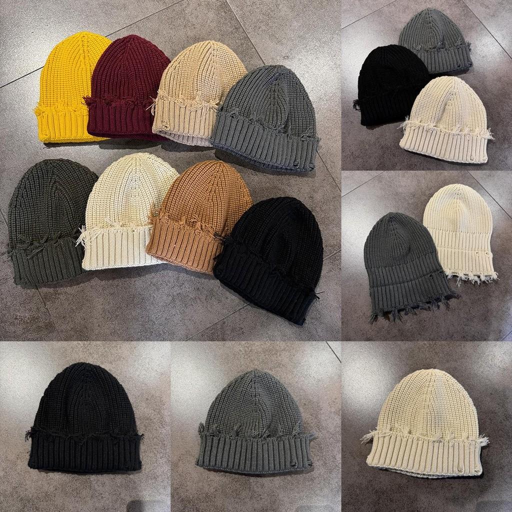 Knitted Color Solid Cap Winter Street Style Warm Beanie Hat For Casual Wear