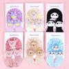 Autumn Style Pure Cotton Cartoon Hat & Sock Set for Newborns - Unisex