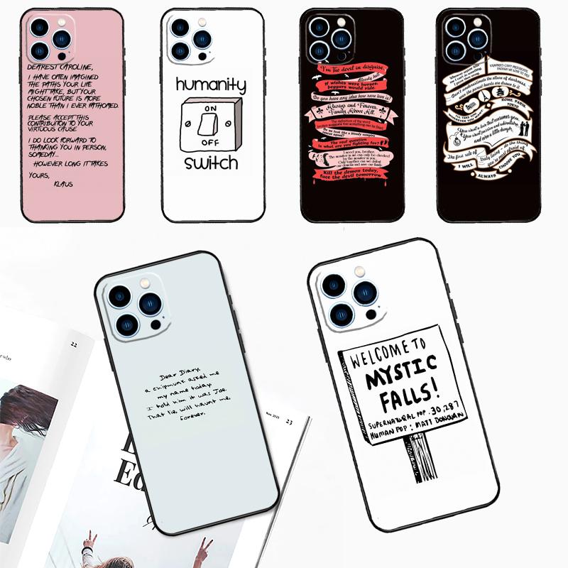 The Vampire Diaries Quotes Art Phone Case For OPPO Reno 7 8 Lite 8T 10 11 12 13 14 Pro 14F OPPO Find X9 X8 X6 X5 Pro Cover