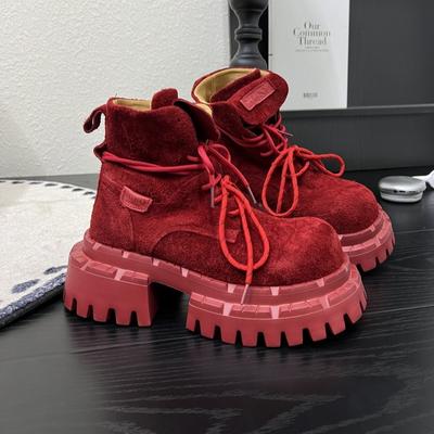 Tongue-turning Ultra-light-soled Martin Boots Women's New Lace-up Soft-soled Casual Versatile Short Boots