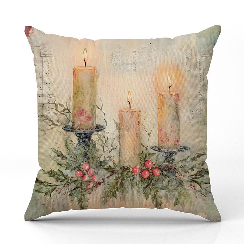 Christmas Snowman Print Pillow Case New Home Sofa Cushion Indoor Versatile Cushion Cushion