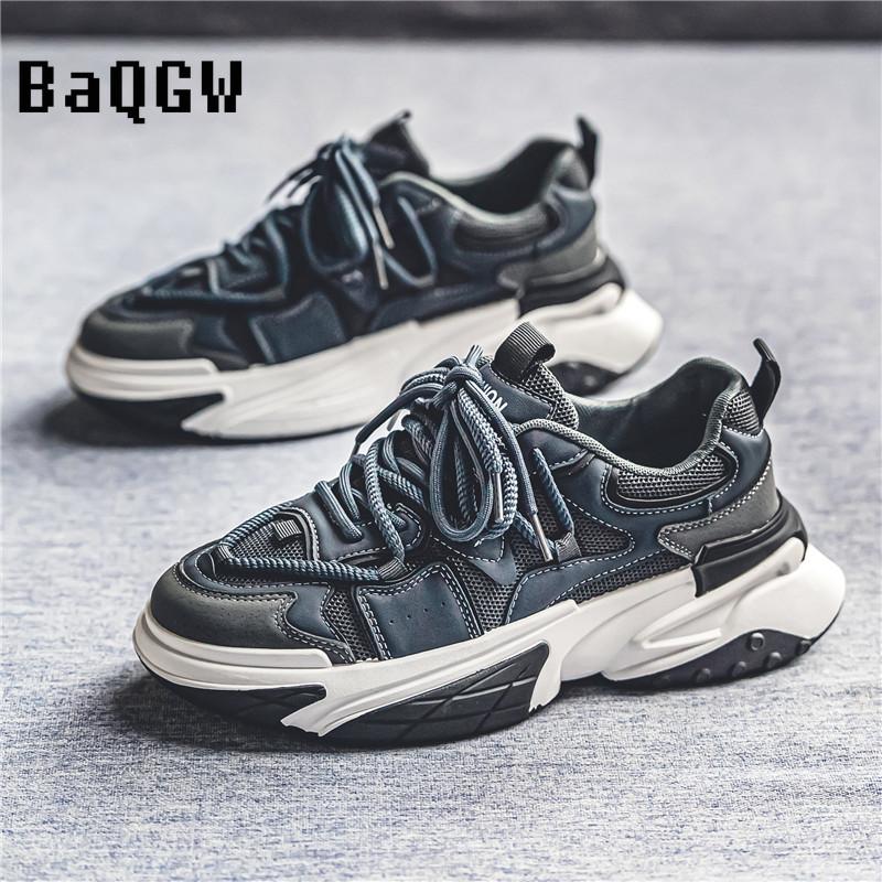Fashion Men's Luxury Design Casual Sneakers for Men Thick Sole Chunky Sneakers Platform Trend Walking Sports Shoes Chaussure Homme
