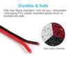 STONEGO 2-Pin LED Strip Extension Cable - 5m/10m/20m Lengths Red Black 22AWG for 3528/5050 Single Color LED Strips