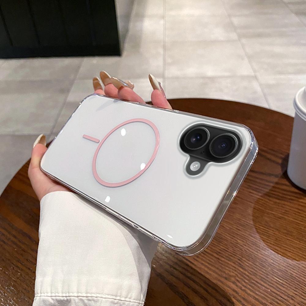 For iPhone 16 Case Compatible with MagSafe Clear Slim PC Phone Back Cover