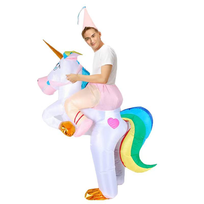 Colorful Inflatable Pegasus Unicorn Costume for Halloween & Christmas Cosplay
