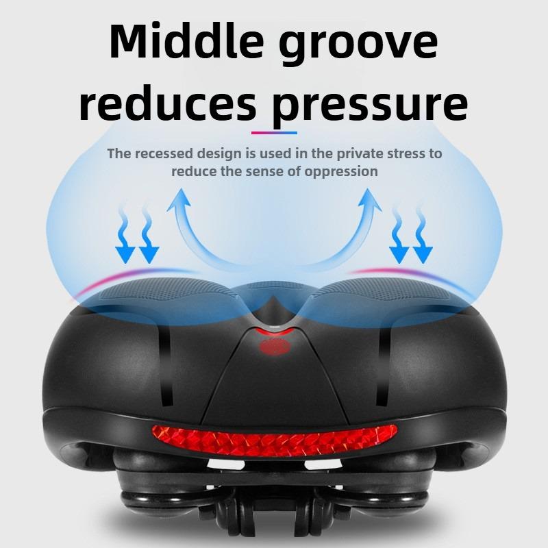 Bicycle Seat Cushion Thickened Soft Silicone Suspension Comfortable Breathable Mountain Bike Saddle Riding Equipment Accessories