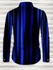 Blue And Black Striped Style: a Men'S Minimalist Shirt Featuring Interwoven Blue And Black Stripes, Classic Yet Stylish, with Easy Lines That Create a