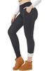 Women's High Waist Yoga Pants - White Fleece, Butt Lifting, Pocket, Sports, Elastic Base Layer, Plus Velvet, Thick.