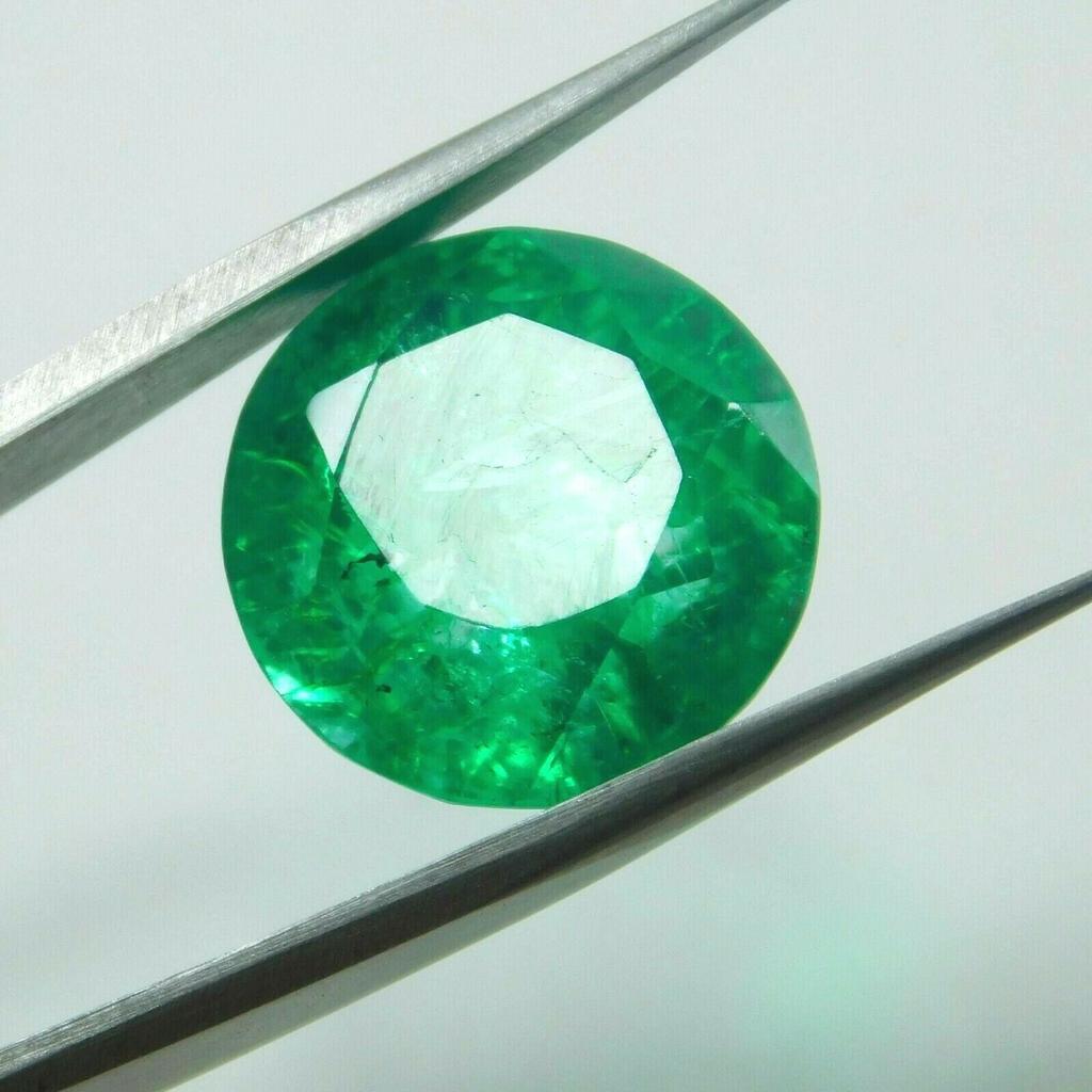 Muzo Colombian Emerald Round Cut Natural 8 to 10 Ct Loose Gemstone CERTIFIED MQ-E7