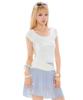 Poeoling Ribbon Banding Midi Skirt (Sky Blue)