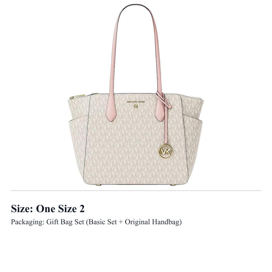 MICHAEL KORS Marilyn Artificial Leather Tote Bag, Shoulder Bag Medium Women's Ecru 35F5G6AT2B-PWD BLSH MLT