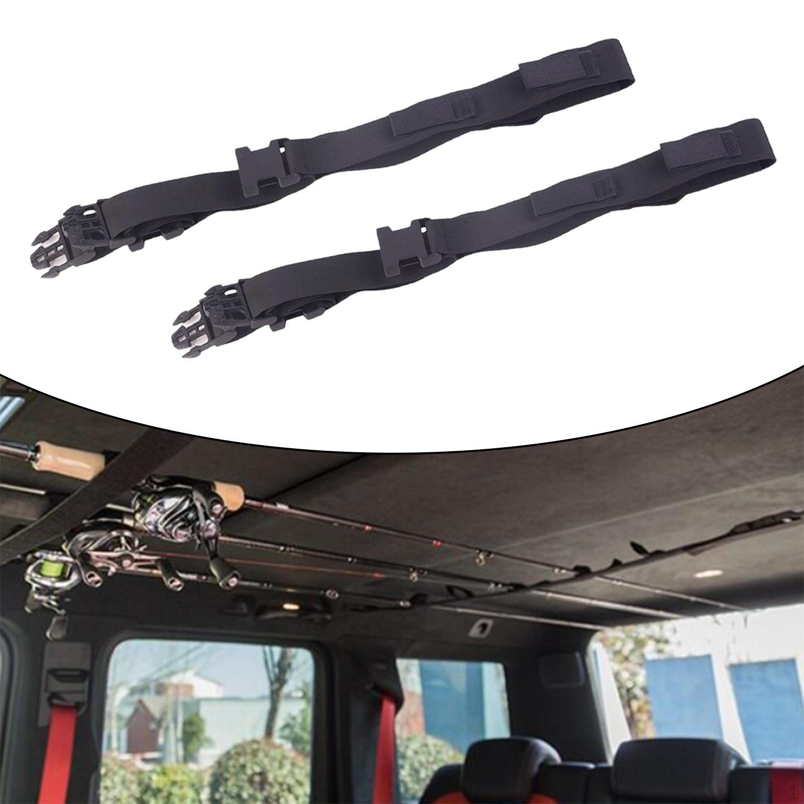 

2Pcs, Car Fishing Rod Holder Straps, with Buckle Accessories, Easy to Install Durability,