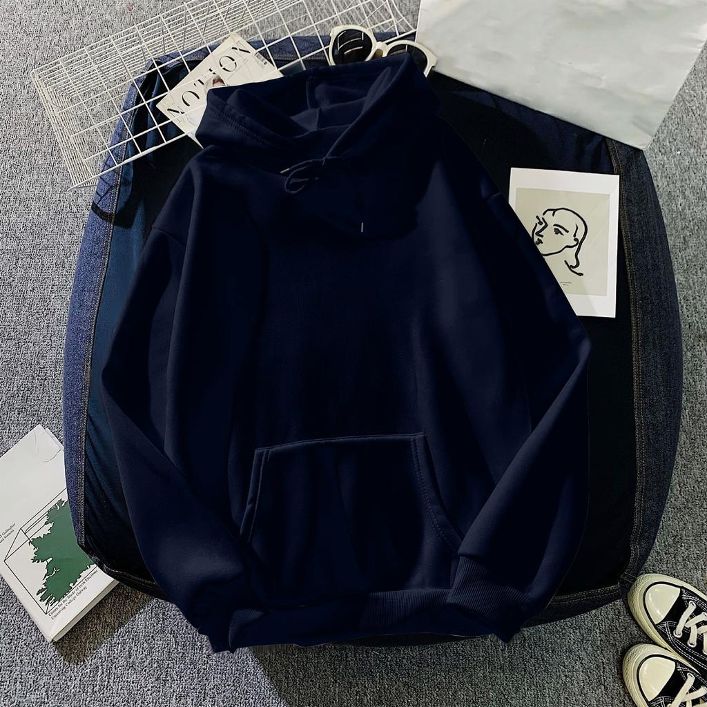 Ladies' Casual And Fashionable Solid Color Long Sleeved Hooded Warm Shirt Loose And Comfortable Hoodie