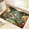 Bath Mat 1pc, Spider Red Blue Logo, MARVEL Flannel Rectangular Mat, Bathroom Non-Slip Entrance Mat, Fun Door Decoration Mat, H