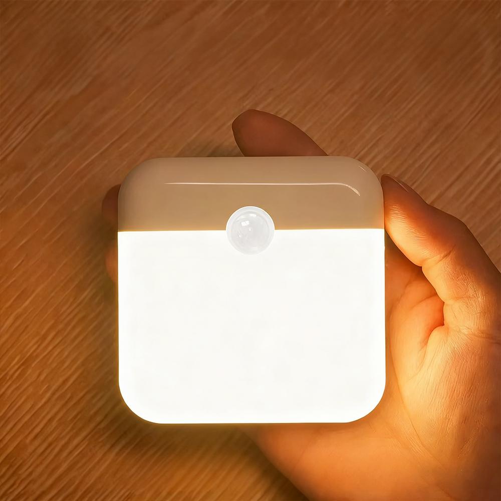 Runtowo Motion Sensor Led Light USB Charging Square Lamp Bedroom Kitchen Stair Hallway Wardrobe Cupboard Lighting Cabinet Light
