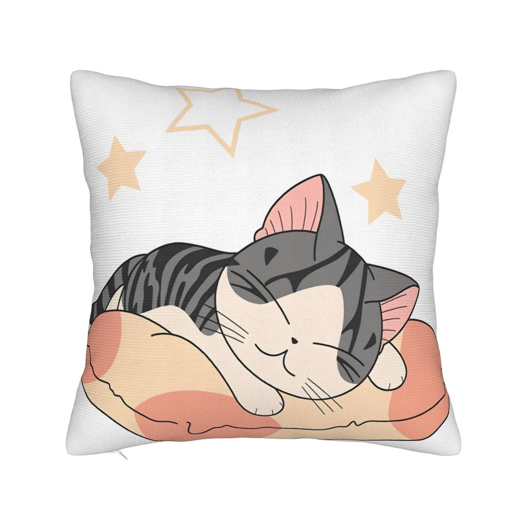 C-Chis S-Sweet H-Home Cat Pillow Cover Comfy Cushion Cover Morden Pillow Case For Sofa Couch Bed Living Room