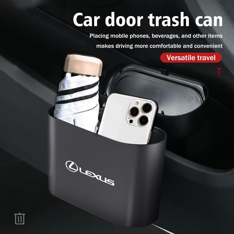 For Lexus Car Garbage Can Storage Box Rubbish Organizer Trash Bin CT200H ES250 ES300H IS250 IS200 GS300 GS460 GX470 LS400KP2
