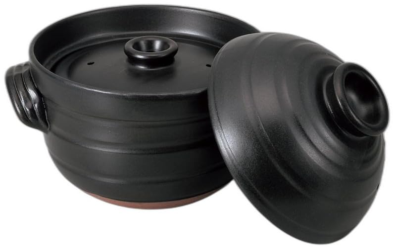 Selion Rice Capacity x x Ceramic Rice Can be Used on an Open Setomonohonpo Cooker, 3-Cup [27.5 22.5 18cm] Cooker, Flame,