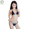Plus Size Multi-Color Shiny Three-Point Bikini with High Elastic Tie-Up