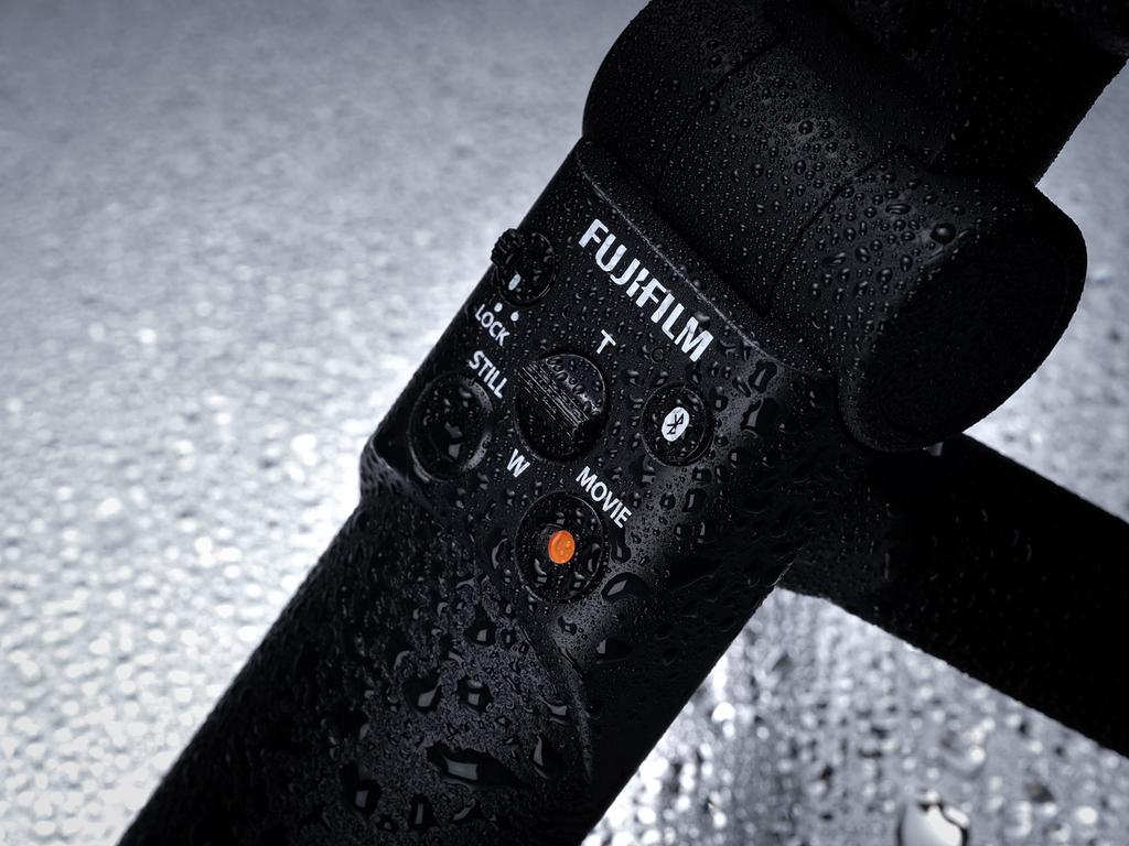 FUJIFILM Handgriff-Stativ mit Fernaufnahmefunktion, Selfie, Aufnahmen aus niedrigem Winkel, Gruppenaufnahmetisch, Foto, staubdicht, spritzwassergeschützt, niedrige Temperaturen