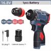 16.8V 2In1 Electric Drill and Screwdriver Compact Power Tool with 45Nm Torque Brushless Motor for Home Repairs Electronics DIY