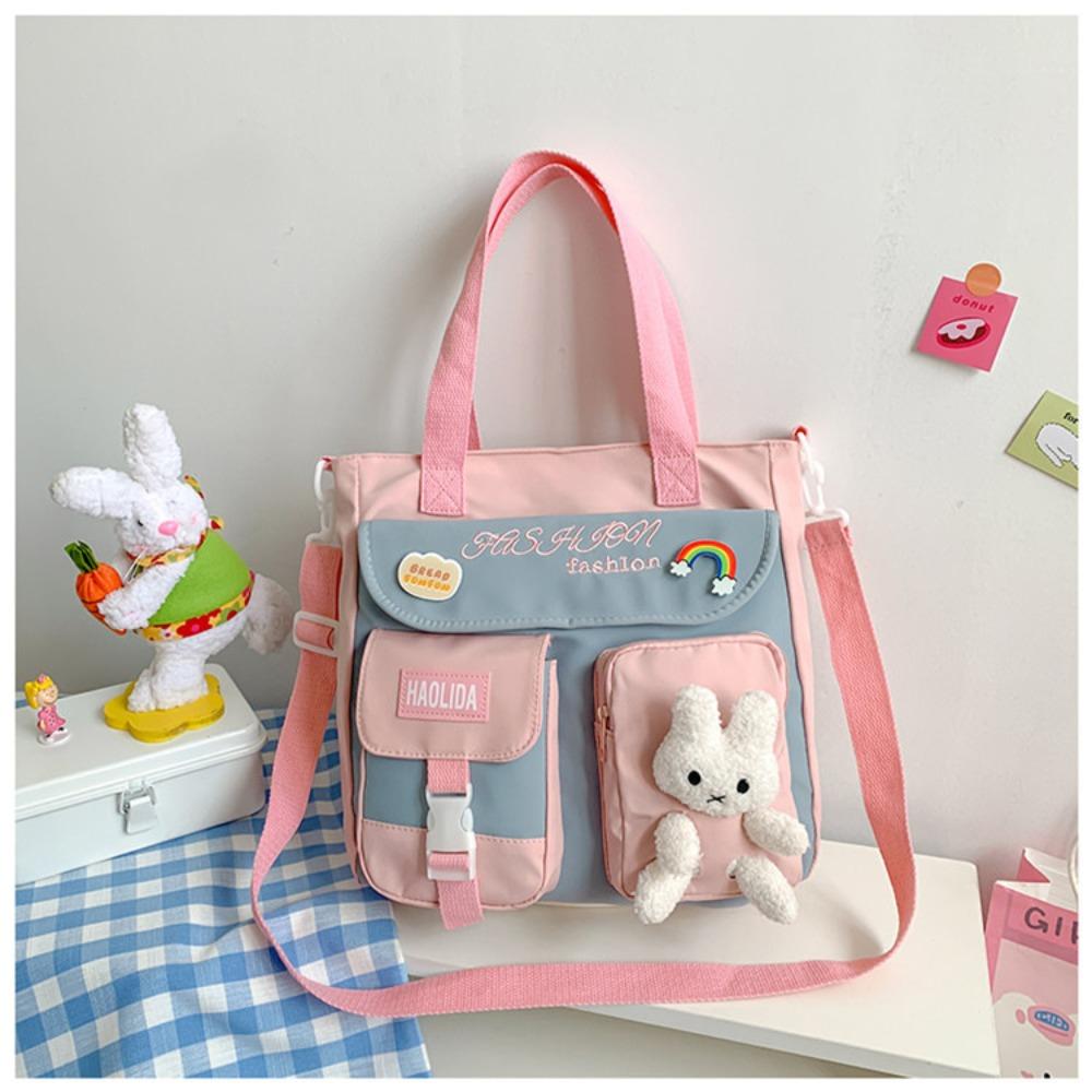 

Новая сумка для репетиторства студента, студенческая сумка для книг ручной переноски, сумка-тоут, большая вместительная холщовая сумка для ученика средней школы, сумка-мессенджер