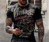Motorcykel Motorcykel Racing 3D Streetwear T-shirt Tee Kostymer Polyester